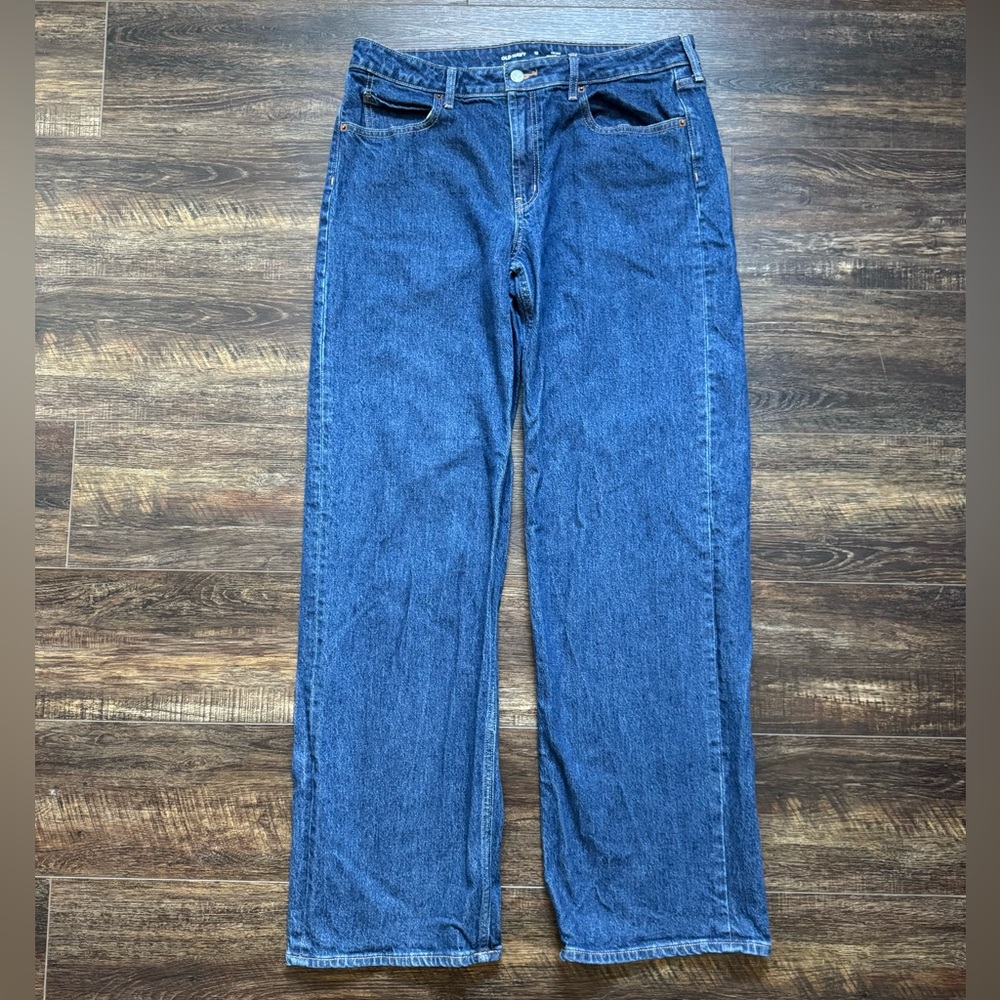Old Navy Women's Dark Blue Wide Leg Jeans